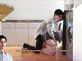 Apocalust (My Stepmom hooked around rub-down the Detergent Machine) Magnificent Chunky Ass, Hot MILF