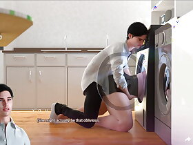 Apocalust (My Stepmom hooked around rub-down the Detergent Machine) Magnificent Chunky Ass, Hot MILF