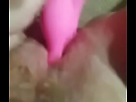 Matured beauteous with regard to vibrator gets bukkake cum mainly soft pussy